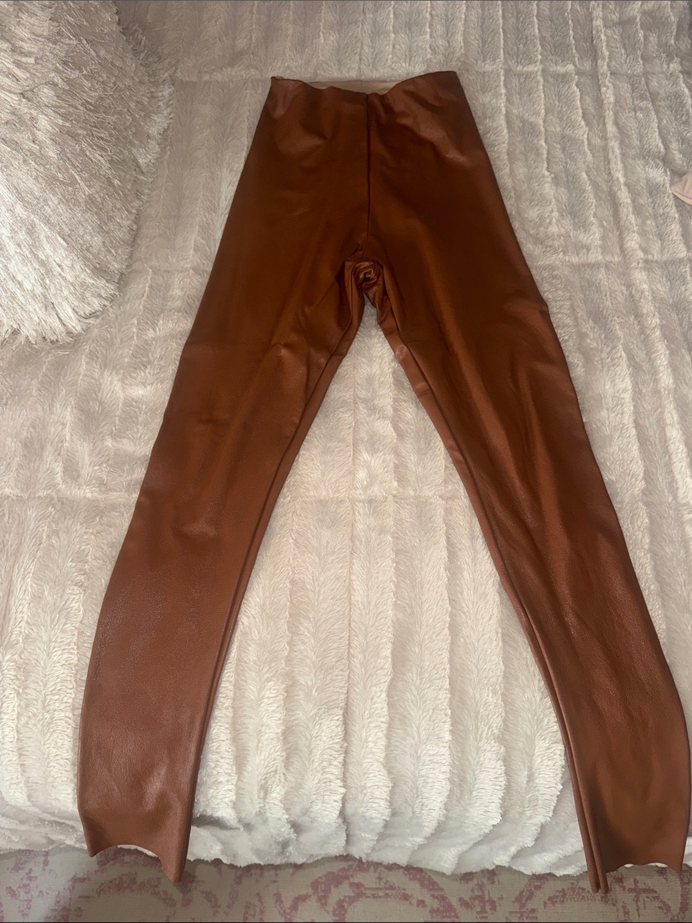 Commando Brown Faux Leather Leggings